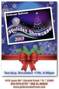 Click to Print Out Flyer & Entry Form for Goldcoast Ballroom Holiday Showcase 2013