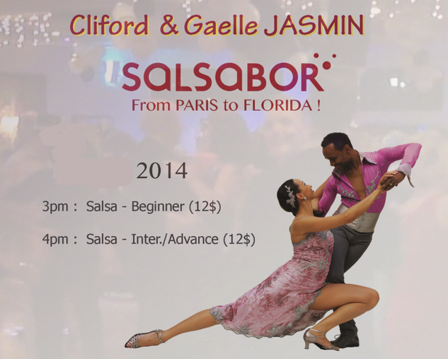 Salsa on 2 - with Cliford & Gaelle Jasmin - Sunday Afternoons at Goldcoast Ballroom