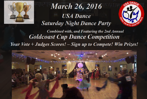 March 26, 2016 - USA Dance Party + 2nd Annual Goldcoast Cup Dance Competition! 