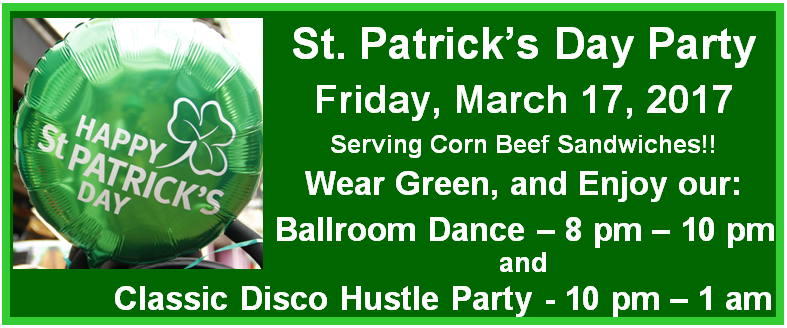 St Patrick's Day Party - Friday, March 17, 2017!! - Wear Green!!