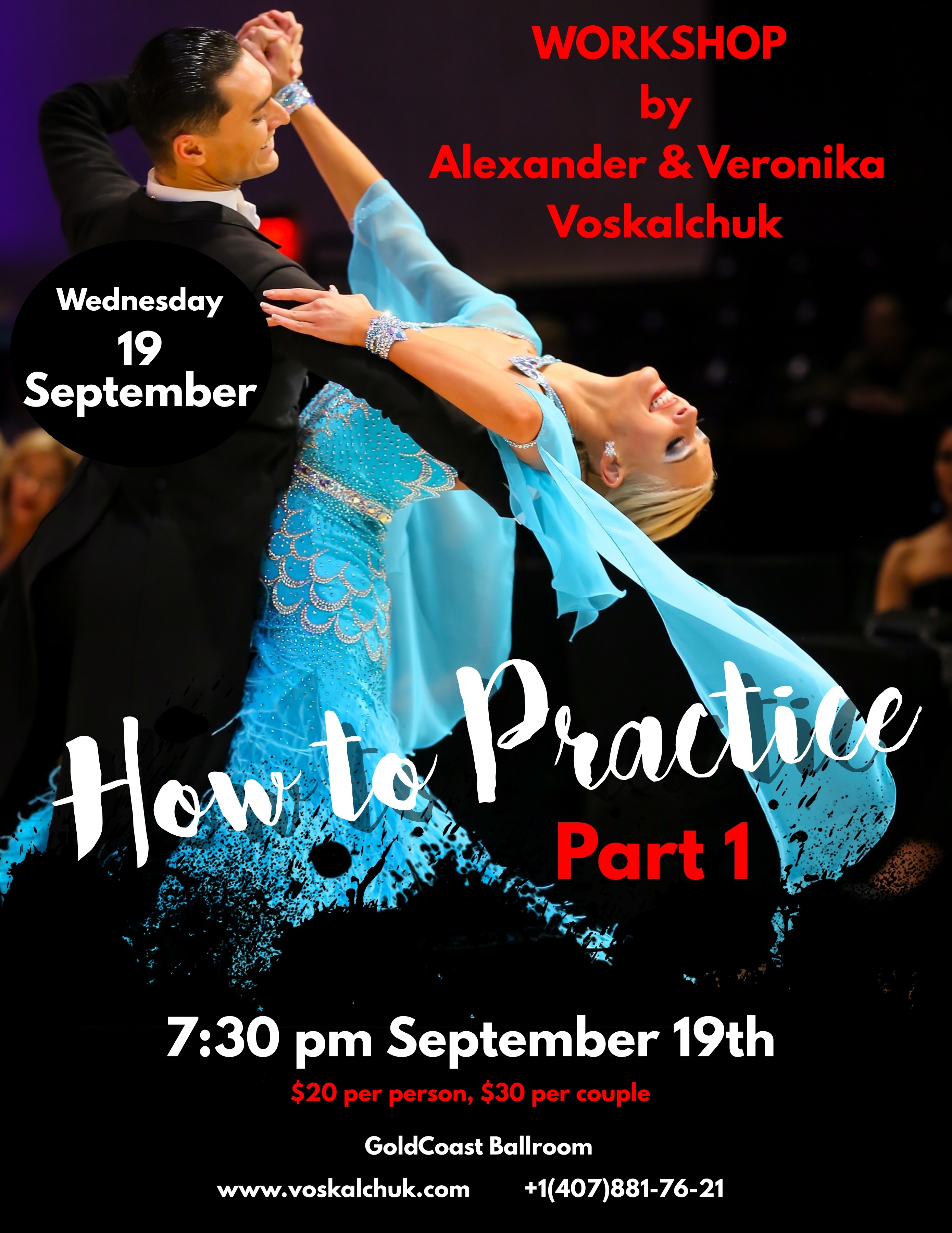 Alexander & Veronika Voskalchuk - September 19, 2018 Workshop - How to Practice (Part 1) - at Goldcoast Ballroom