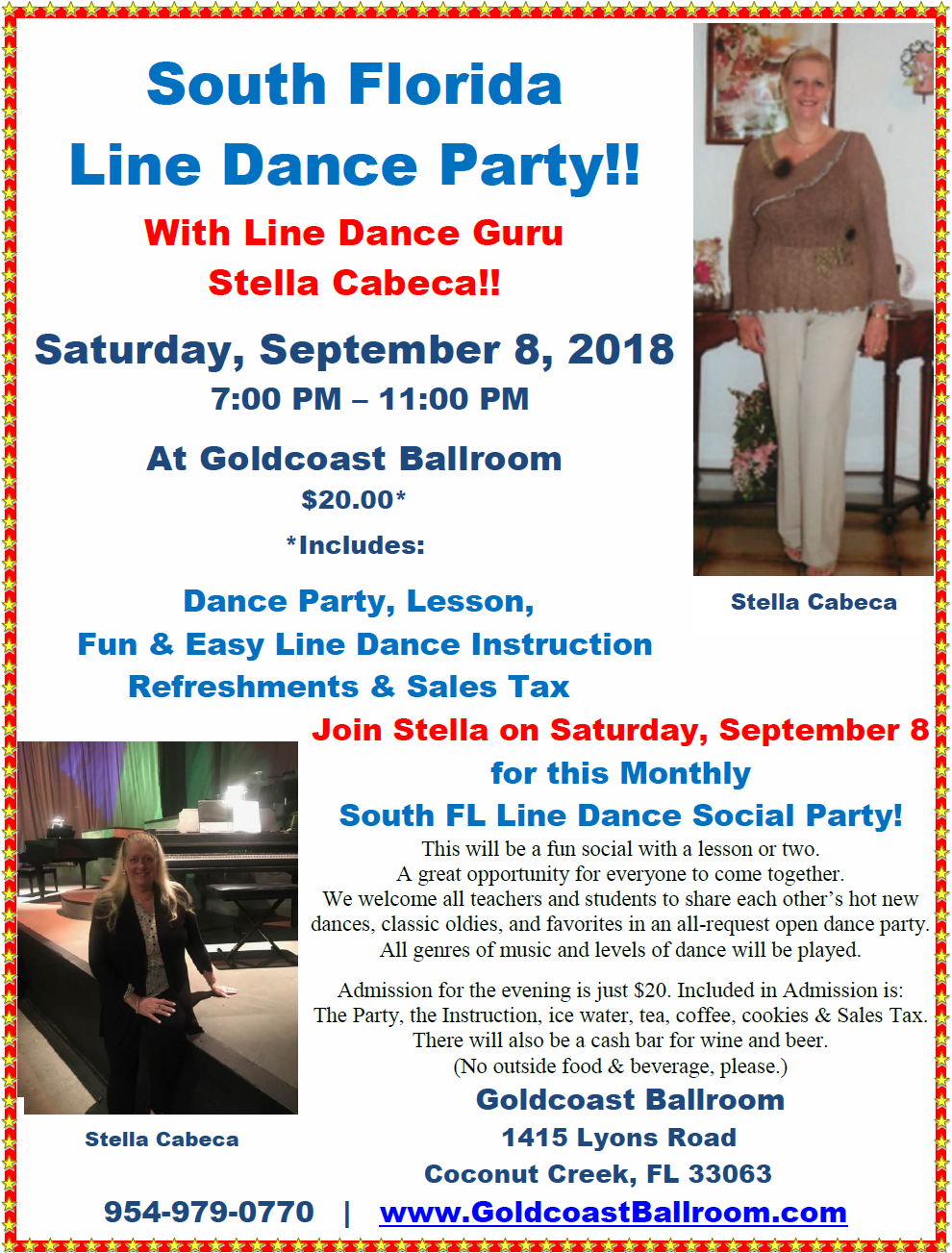 South FL Line Dance Party - Sept 8, 2018
