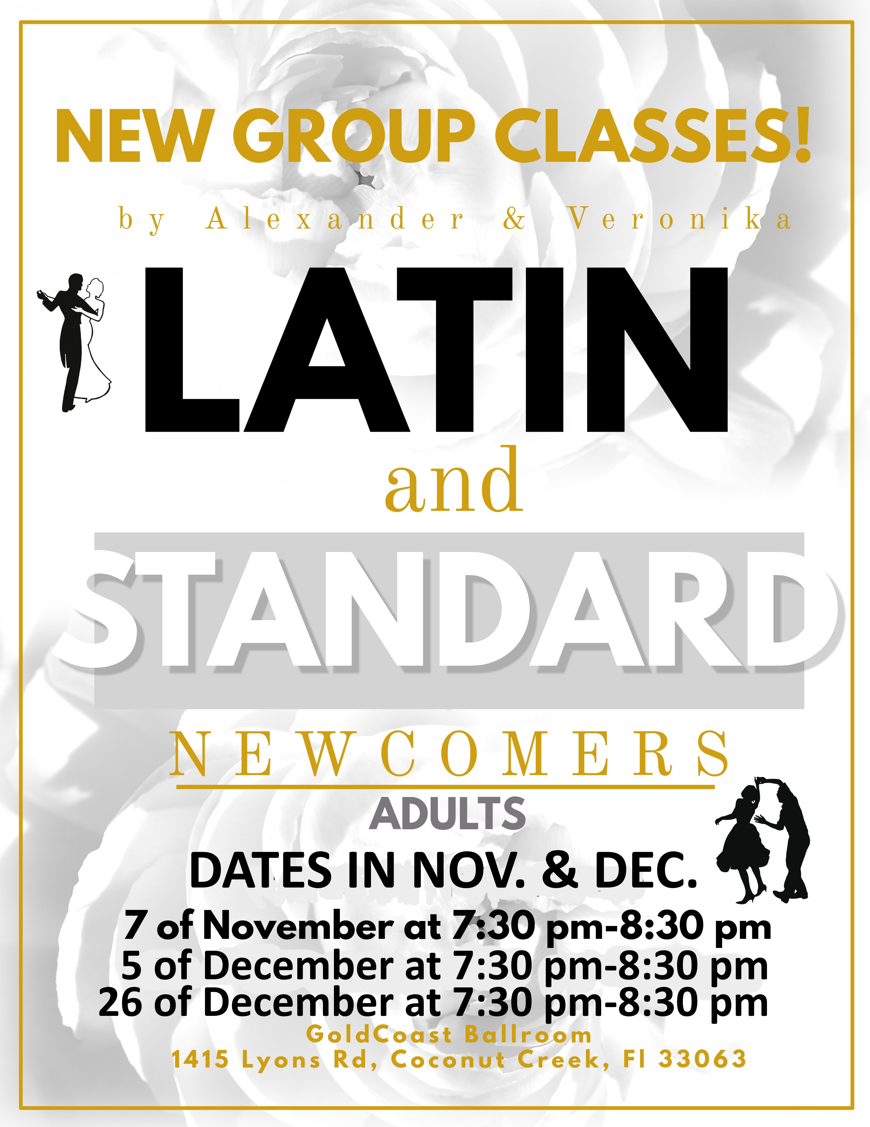 Newcomers Classes - Nov 7 and Dec 5 & 26, 2018 - with Alexander & Veronika Voskalchuk