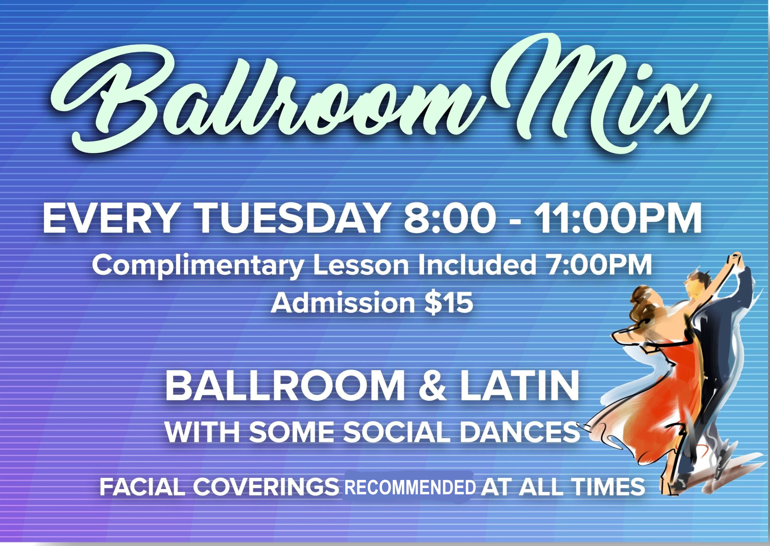 Ballroom & Latin Mix Every Tuesday Night at 8 PM at Goldcoast Ballroom! - Plus Complimentary Group Class at 7 PM!