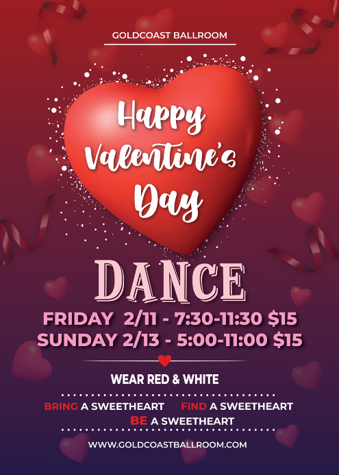 Valentine's Day Dance - Feb 11 & Feb 13, 2022 