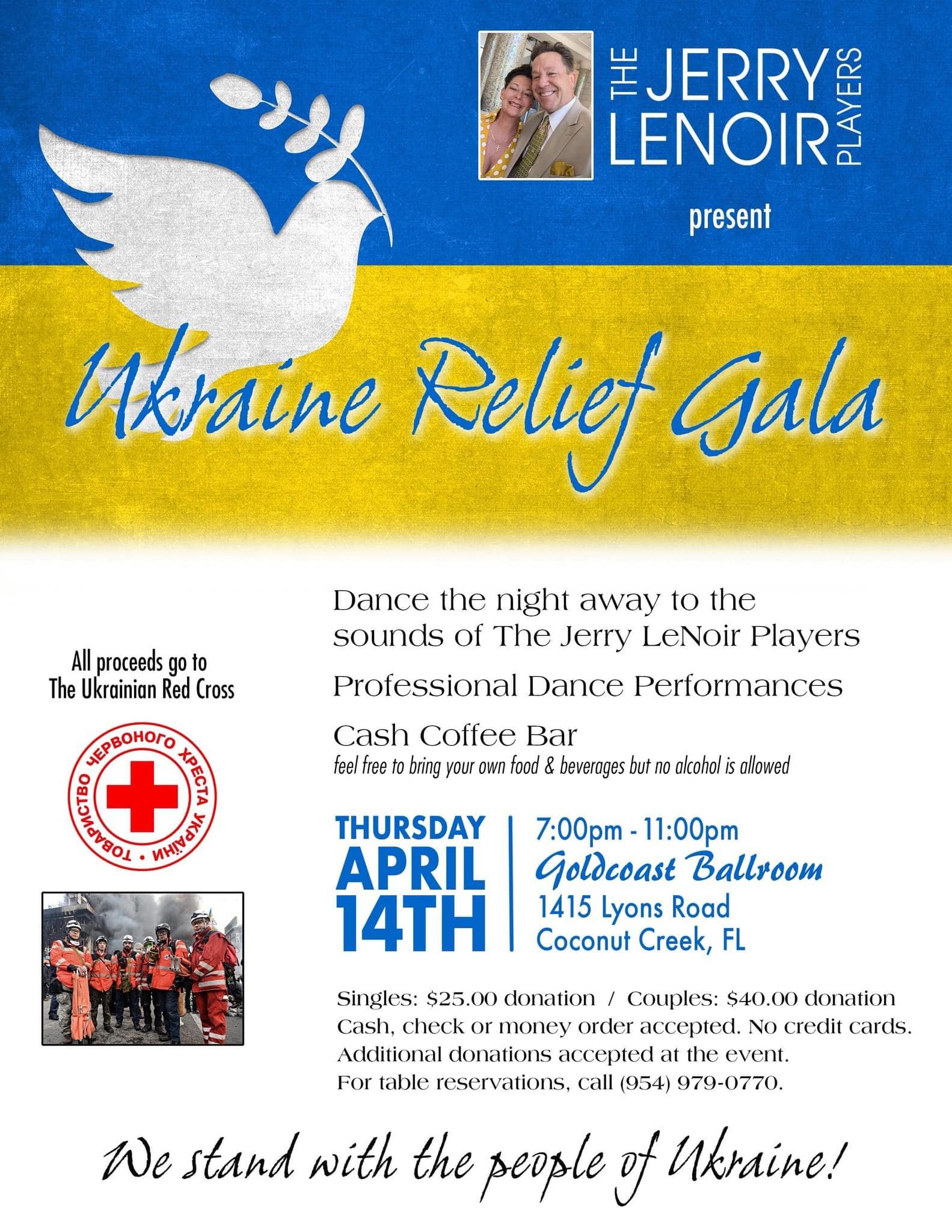 April 14, 2022 - Ukraine Relief Benefit - All Proceeds go to The Ukrainian Red Cross