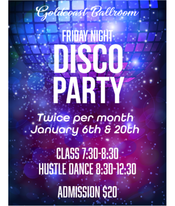 Friday Night Disco Party (Twice per Month) - Starting in January, 2023
