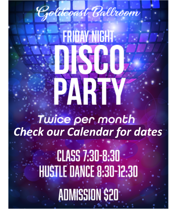 Friday Night Disco Party (Twice per Month) - Check our Calendar for Dates