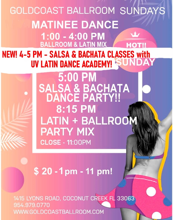 Exciting Sundays - New Salsa and Bachata Classs Starting in June 