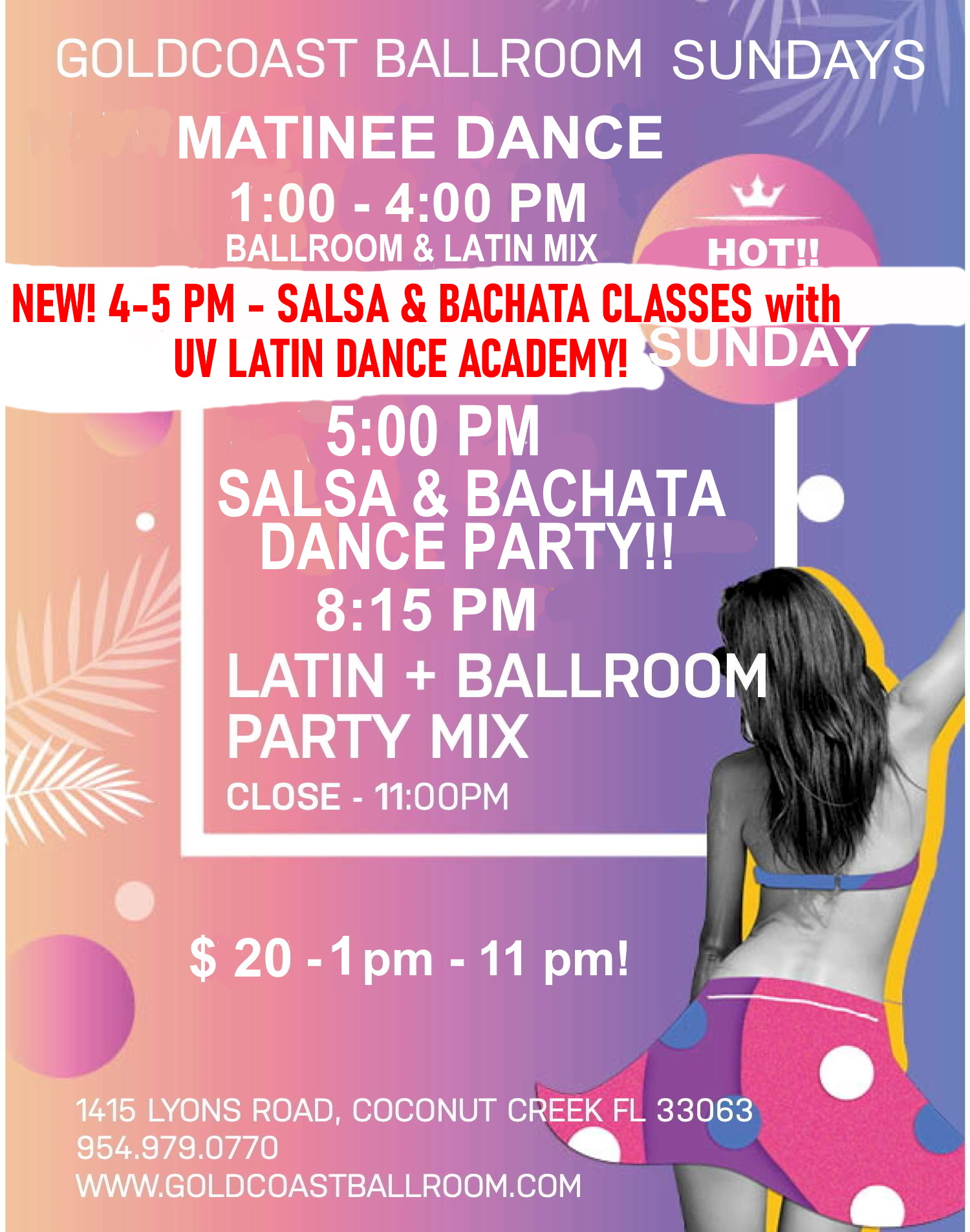 Exciting Sundays - New Salsa and Bachata Classs Starting in June
