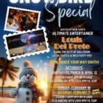 Saturday, February 17 – A Night in New York with LOUIS DEL PRETE!  – Snowbird Special –  7:30 PM Group Class (Included) – 8:00 PM – 12:00 AM – DANCE! – Best of Ballroom, Latin, Hustle & WCS – $20.00