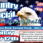 Friday, July 12 – Country Night with John Harris!! – Country 2-Step Group Class 7:30 to 8:30 PM – Country Dance Party 8:30 – 11:00 PM – $20.00 Admission (includes Dance & Class)