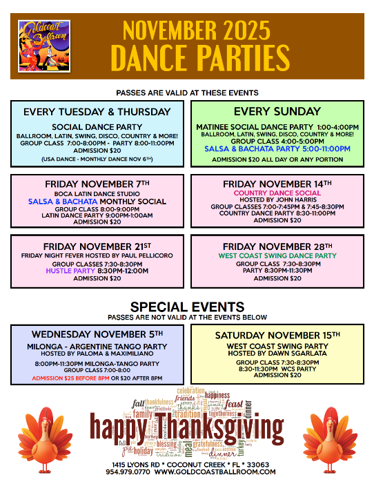 November 2025 Schedule