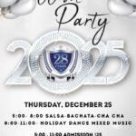 Thursday, December 25, 2025 – 28TH ANNIVERSARY WHITE PARTY HOLIDAY CELEBRATION AT GOLDCOAST BALLROOM!! – 5-8 PM SALSA – BACHATA – CHA CHA –  6-11 PM SOCIAL HOLIDAY DANCE PARTY MIXED MUSIC – $15 Admission (5-11 PM!) – Wear White & Silver