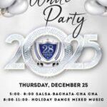 Thursday, December 25, 2025 – 28TH ANNIVERSARY WHITE PARTY HOLIDAY CELEBRATION AT GOLDCOAST BALLROOM!! – 5-8 PM SALSA – BACHATA – CHA CHA –  6-11 PM SOCIAL HOLIDAY DANCE PARTY MIXED MUSIC – $15 Admission (5-11 PM!) – Wear White & Silver