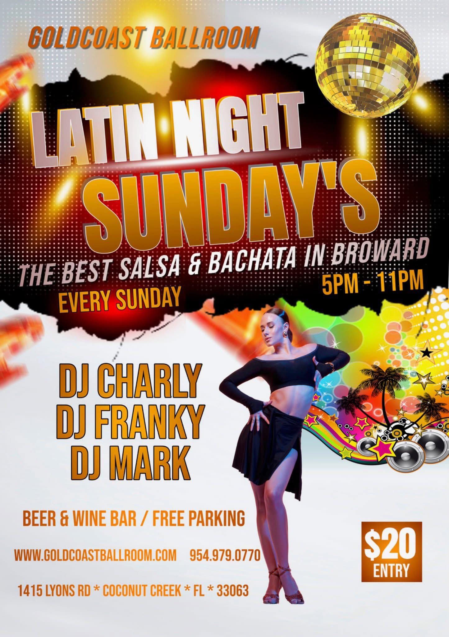 Latin Night - Sundays at Goldcoast Ballroom Latin Night - Sundays at Goldcoast Ballroom