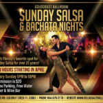 Every Sunday – MATINEE DANCE (1-4:00 PM!) – GROUP CLASS (4-5 PM – Included with Sunday Admission!) – LATIN NIGHT DANCE PARTY (5 PM – 10:00 PM) – $20 Whole Sunday (1 PM – 10 PM)!!