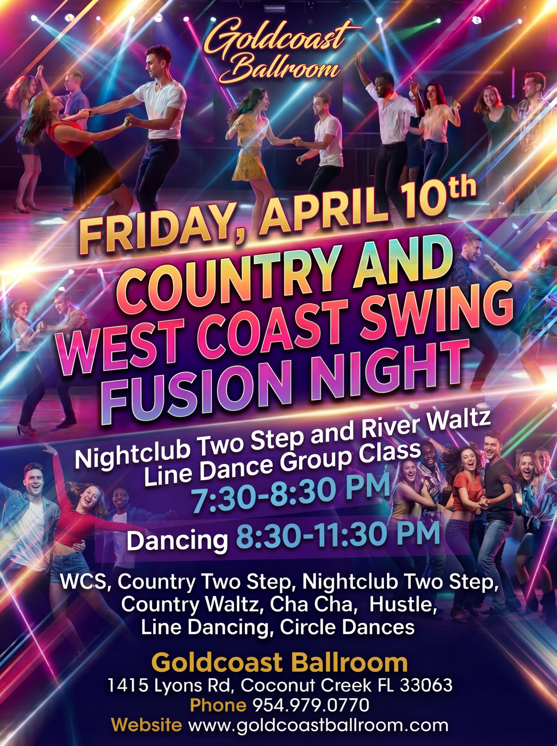 NEW! - Friday, April 10 - Country & WCS Fusion Night! NEW! - Friday, April 10 - Country & WCS Fusion Night!
