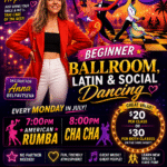 Every Monday Evening at Goldcoast Ballroom – Beginner Ballroom, Latin & Social Dance Classes! – 7 PM-8 PM and 8 PM-9 PM